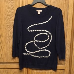 Banana Republic Navy Blue Cotton Sweater.